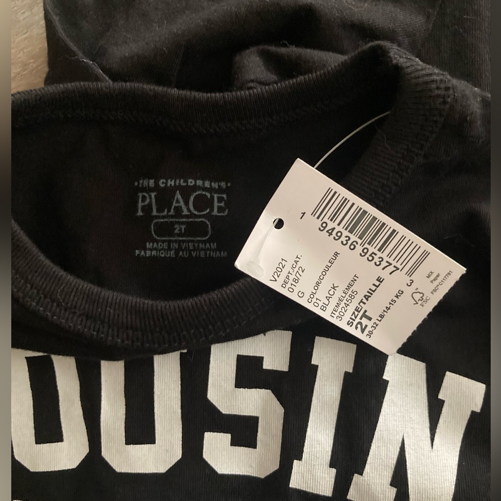 Unisex Toddler T-shirt bundle “Cousin Crew” size 4T and 2T - Picture 3 of 3